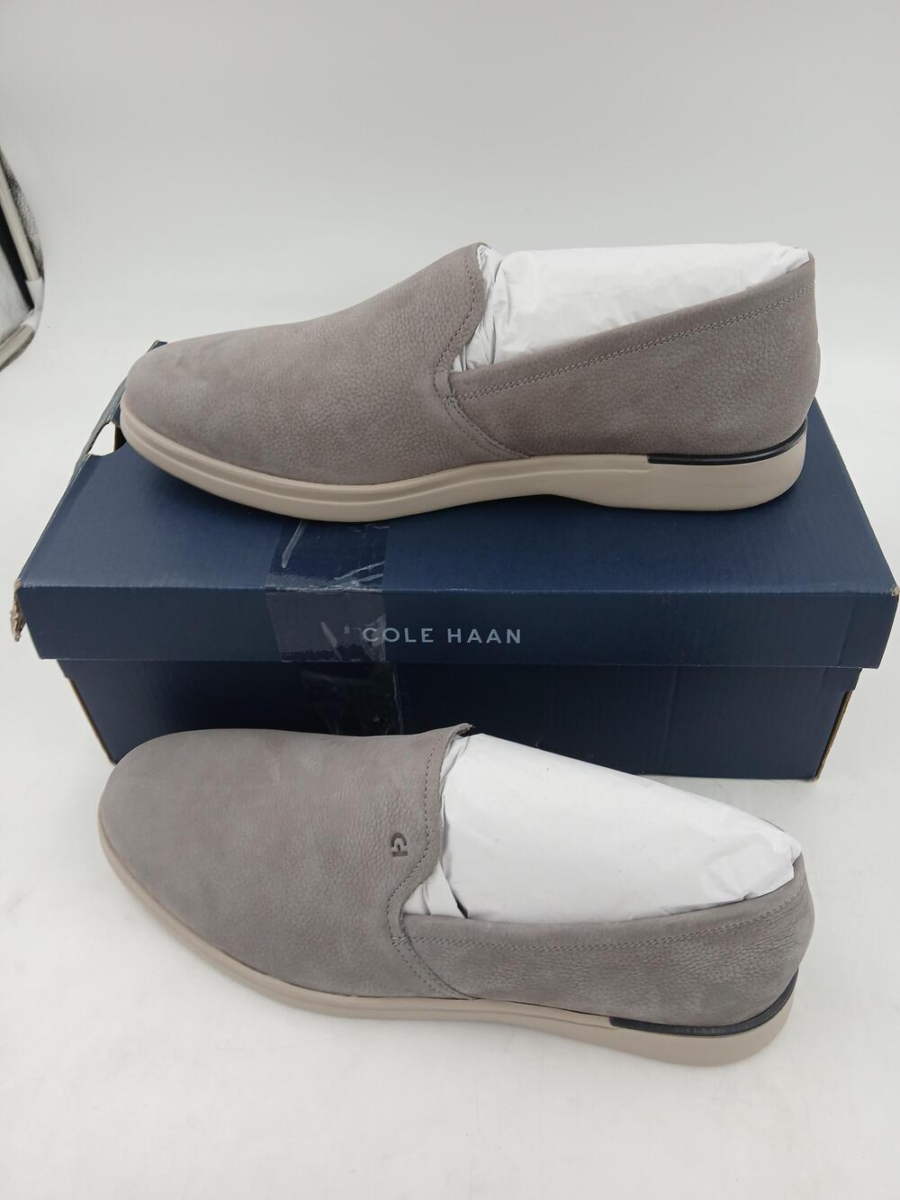 Cole Haan Shoes Mens Size 11 Gray GA Slip On Loafer Nubuck Casual Comfort